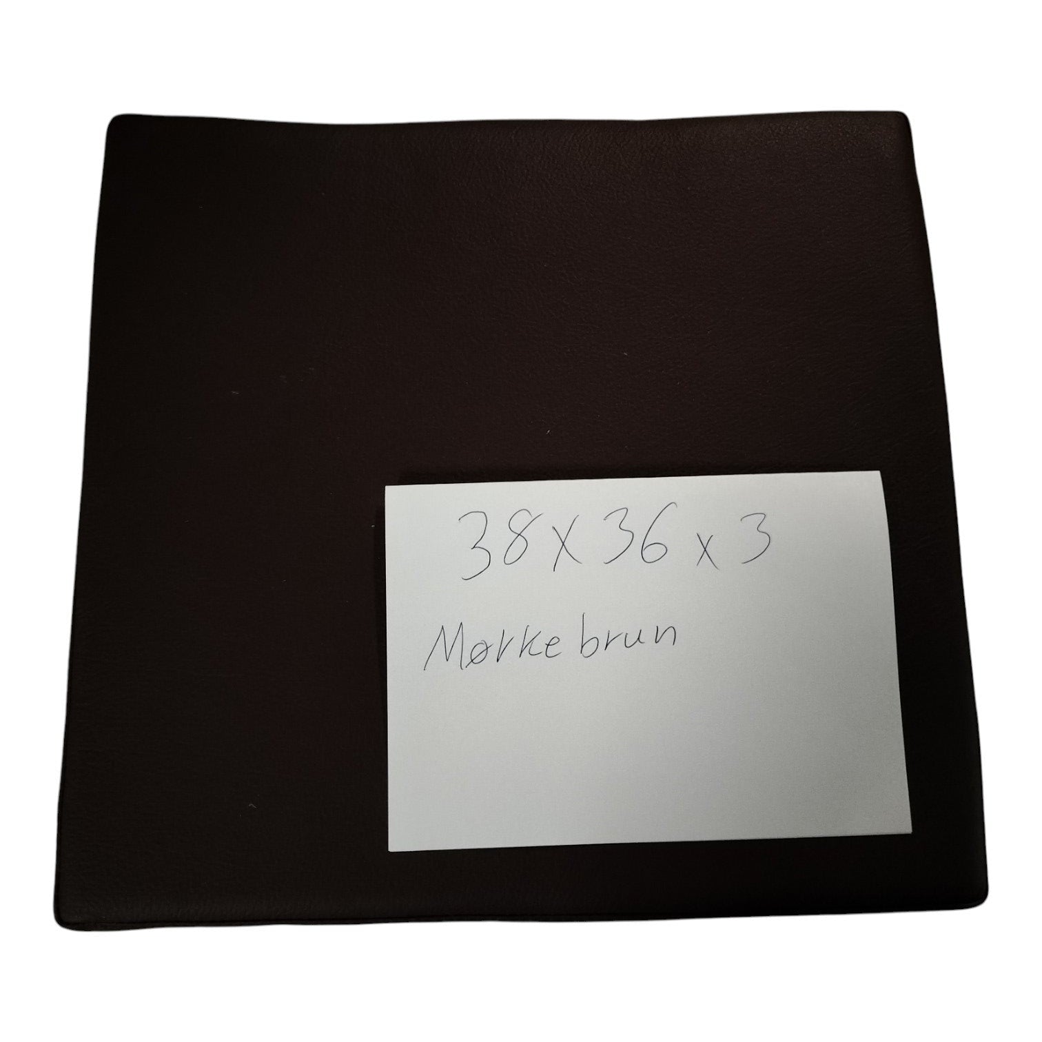 Residual section - 38x36x3 cm in dark brown leather