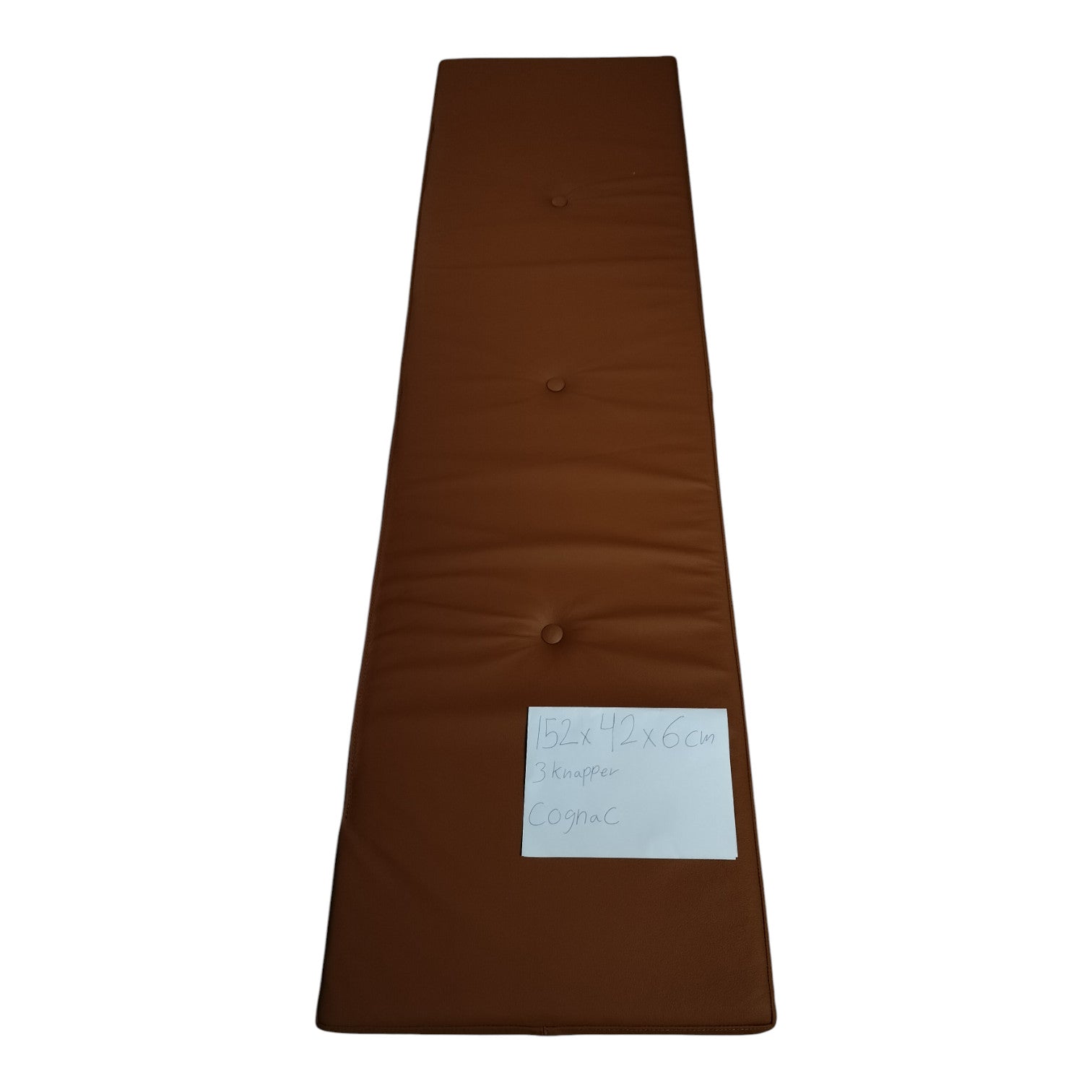 Residual section - 152x42x6 cm with 3 buttons cognac