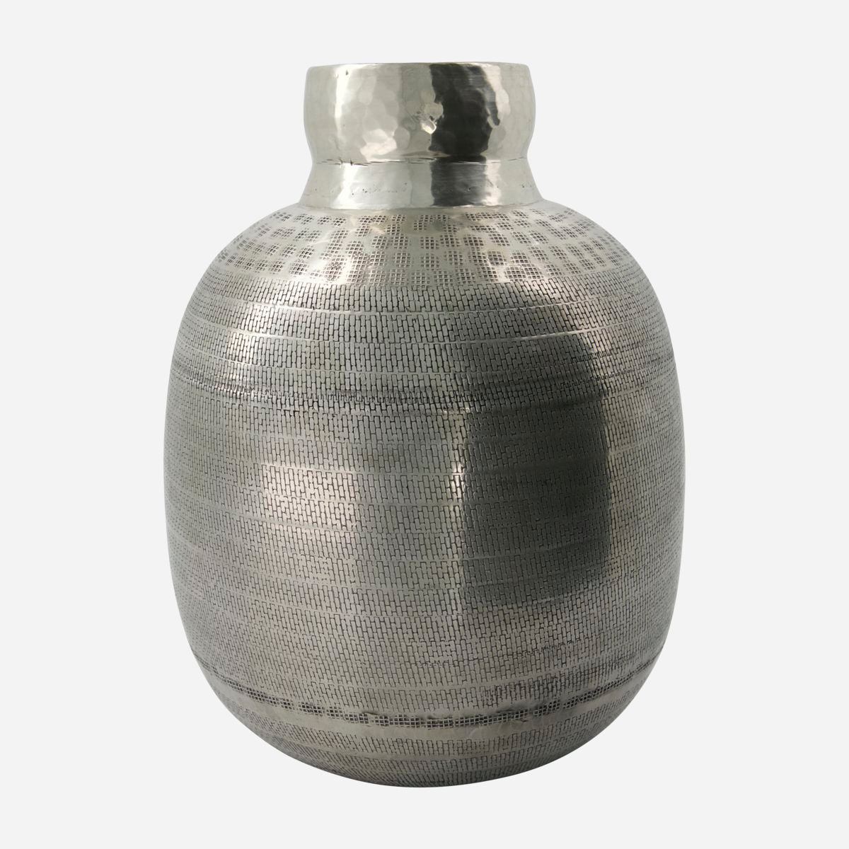 House Doctor-Vase, Artine, Antique silver-h: 36 cm, dia: 28 cm