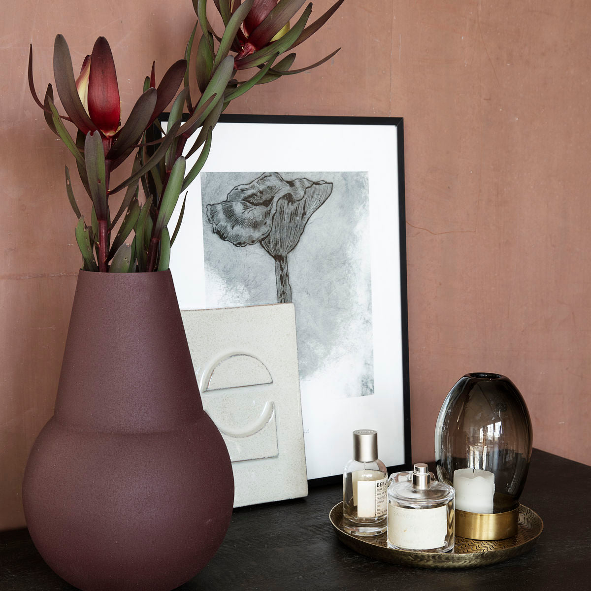 House Doctor - Bakke, Rattan, Messingfinish - h: 1.5 cm, dia: 20 cm - House Doctor - DesignGaragen.dk