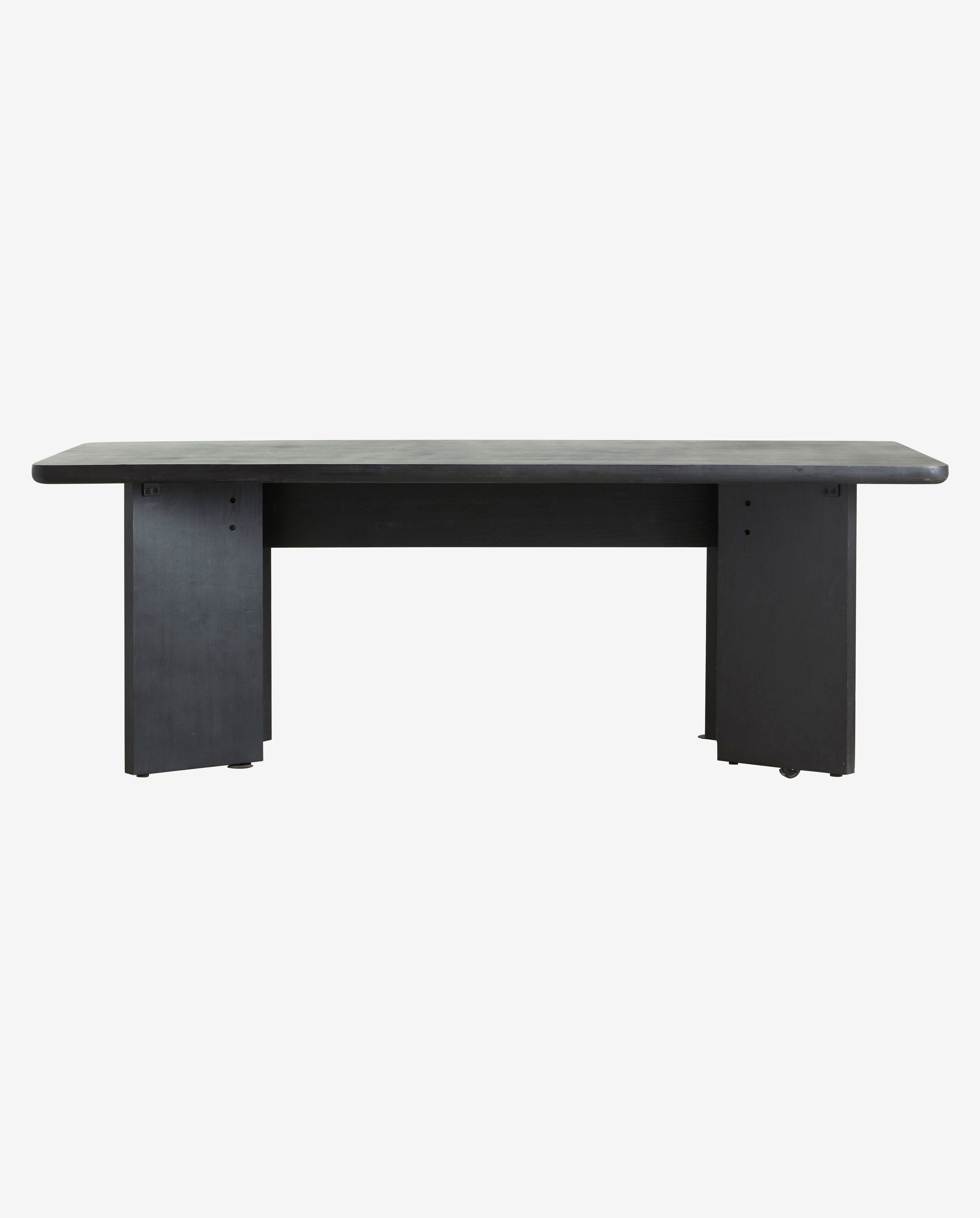 Tisza dining table in oak veneer - black