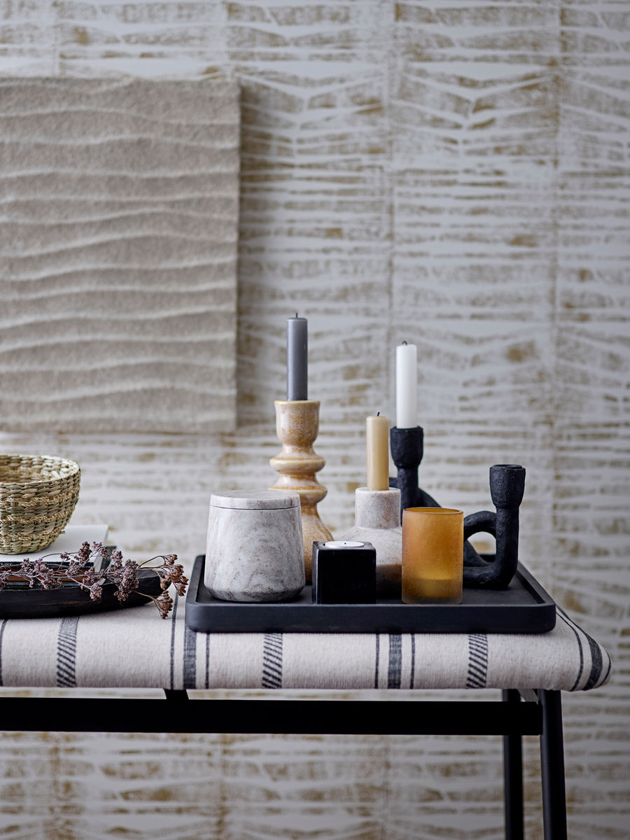 Bloomingville Mashel Lysestage, Sort, Polyresin - Bloomingville - DesignGaragen.dk