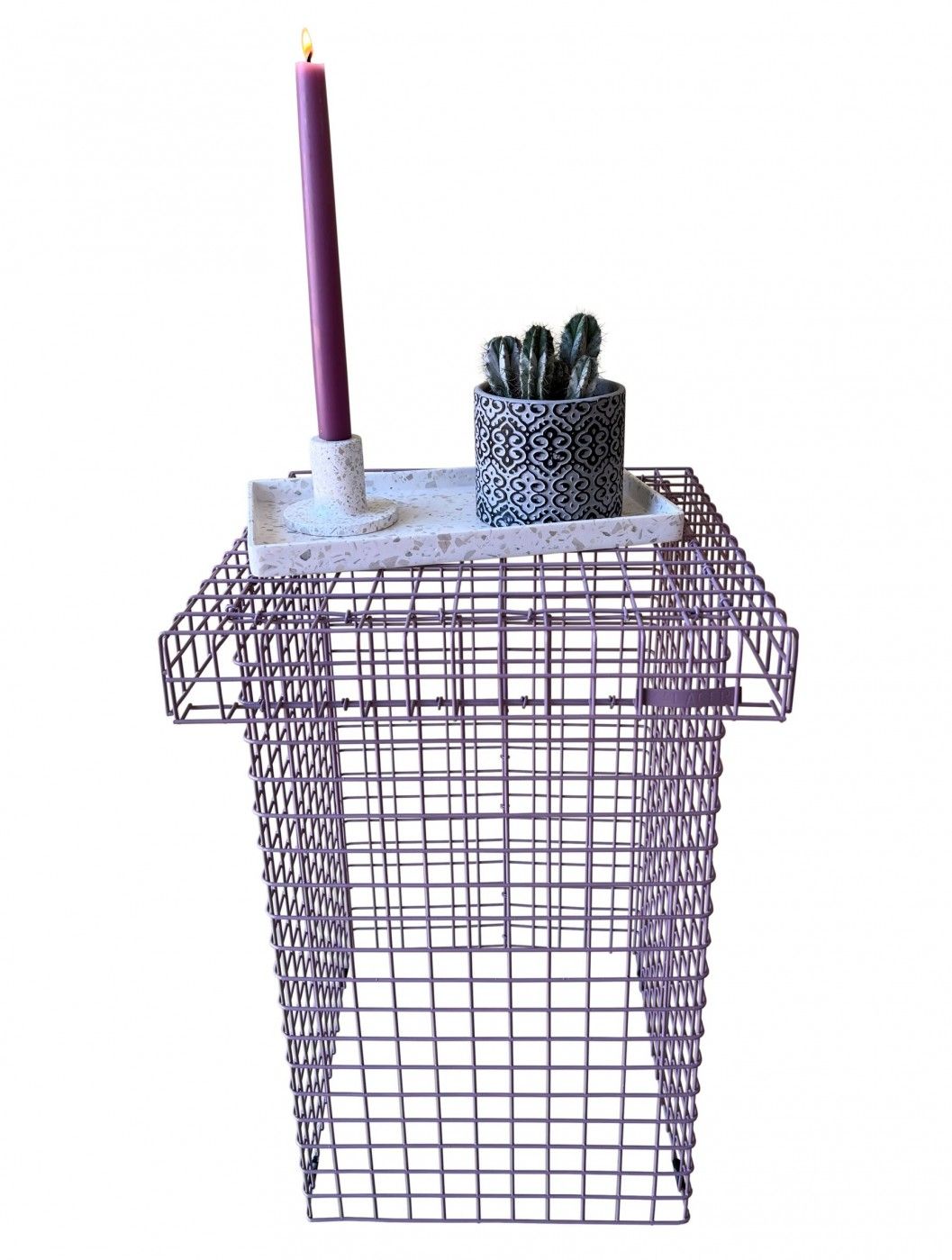 Kalager Design Wire Stool, Pastel Violet