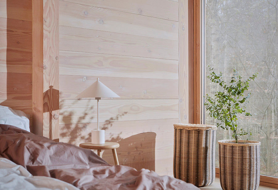 Oyoy Living Striped Laundry Basket - Nature / Black