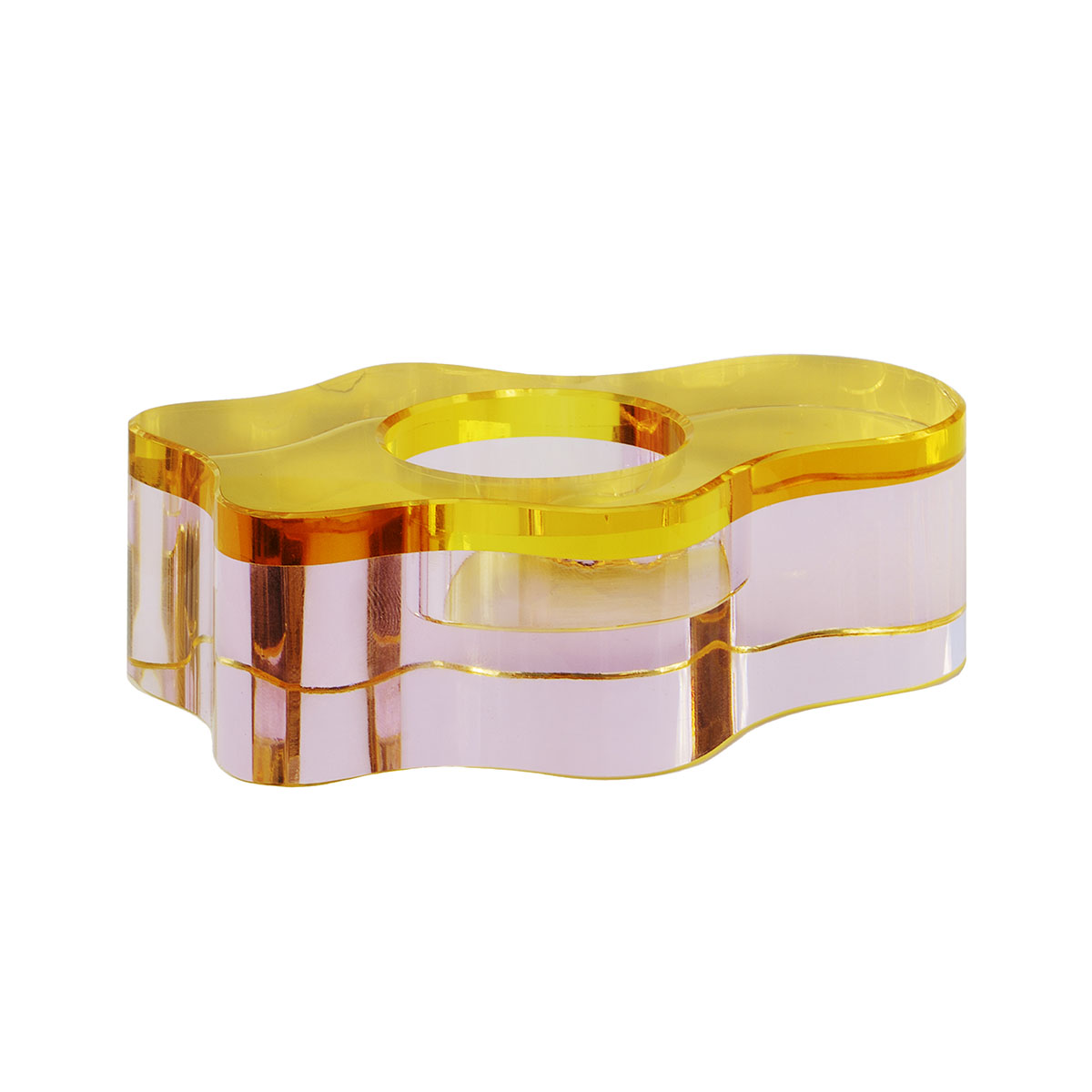 CLOUD krystal lysestage - Pink/amber - MOUD HOME - DesignGaragen.dk