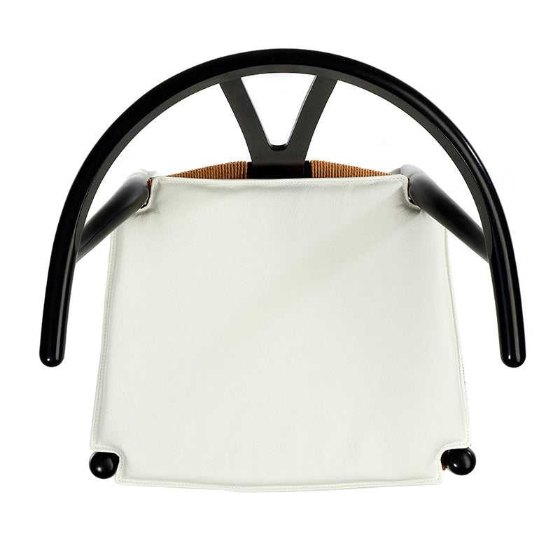 Hynde til Hans J. Wegner Y-stol CH24 i hvid læder - Hynder til Hans J. Wegner CH24 Y-stol - DesignGaragen.dk