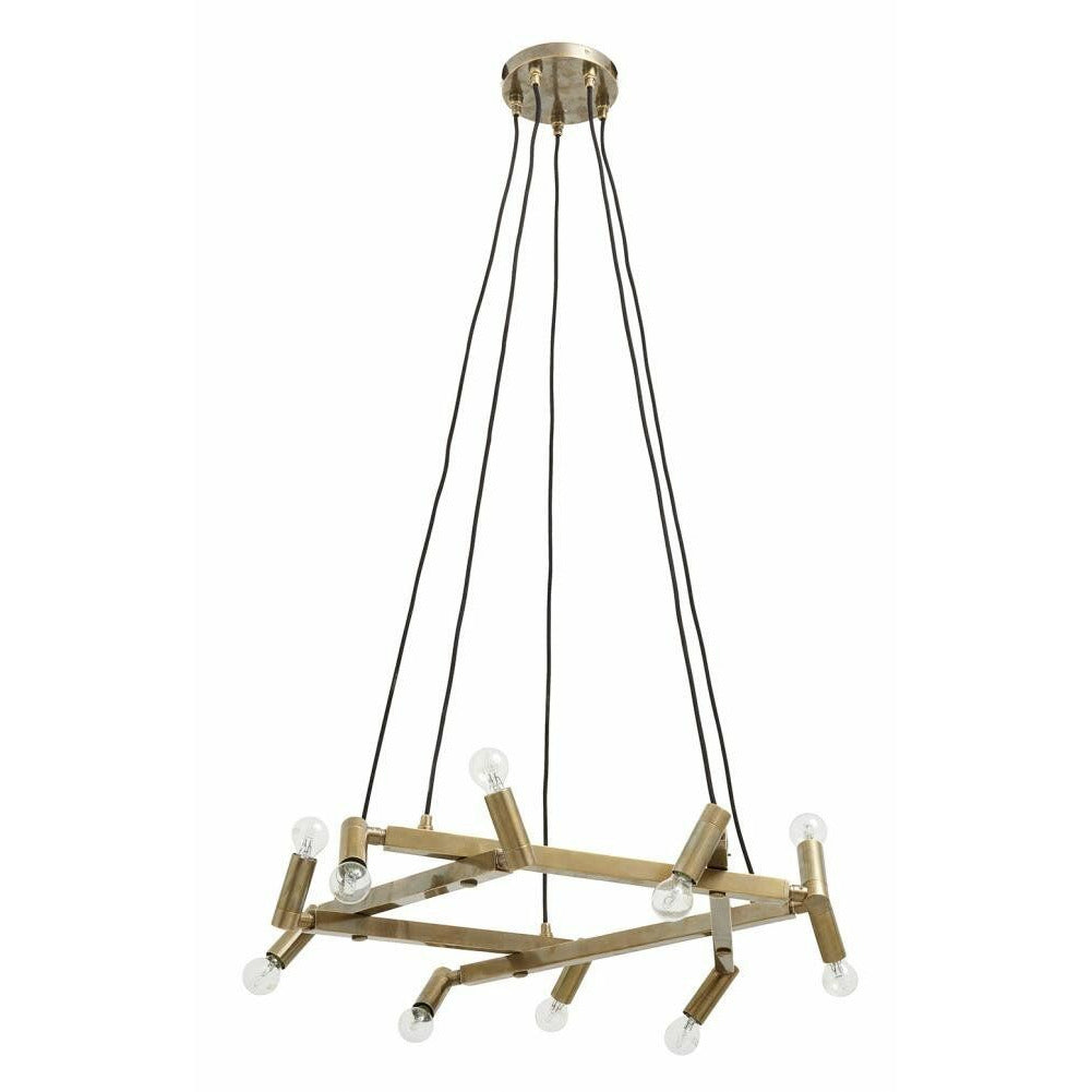 Nordal Lysekrone i messing til 10 pærer - ø75 cm - Nordal - DesignGaragen.dk