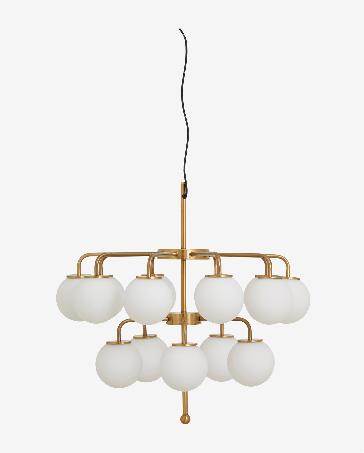 Palma chandelier - Ø74 cm - brass/white