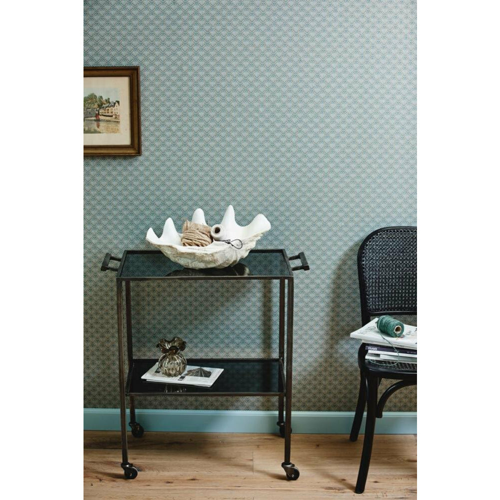 Nordal KICHI muslingeskal til dekoration - large - L52 cm - hvid/beige - Nordal - DesignGaragen.dk