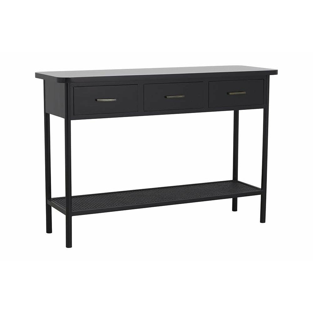 Nordal Arda Console table in wood with 3 drawers - 120x40 - black