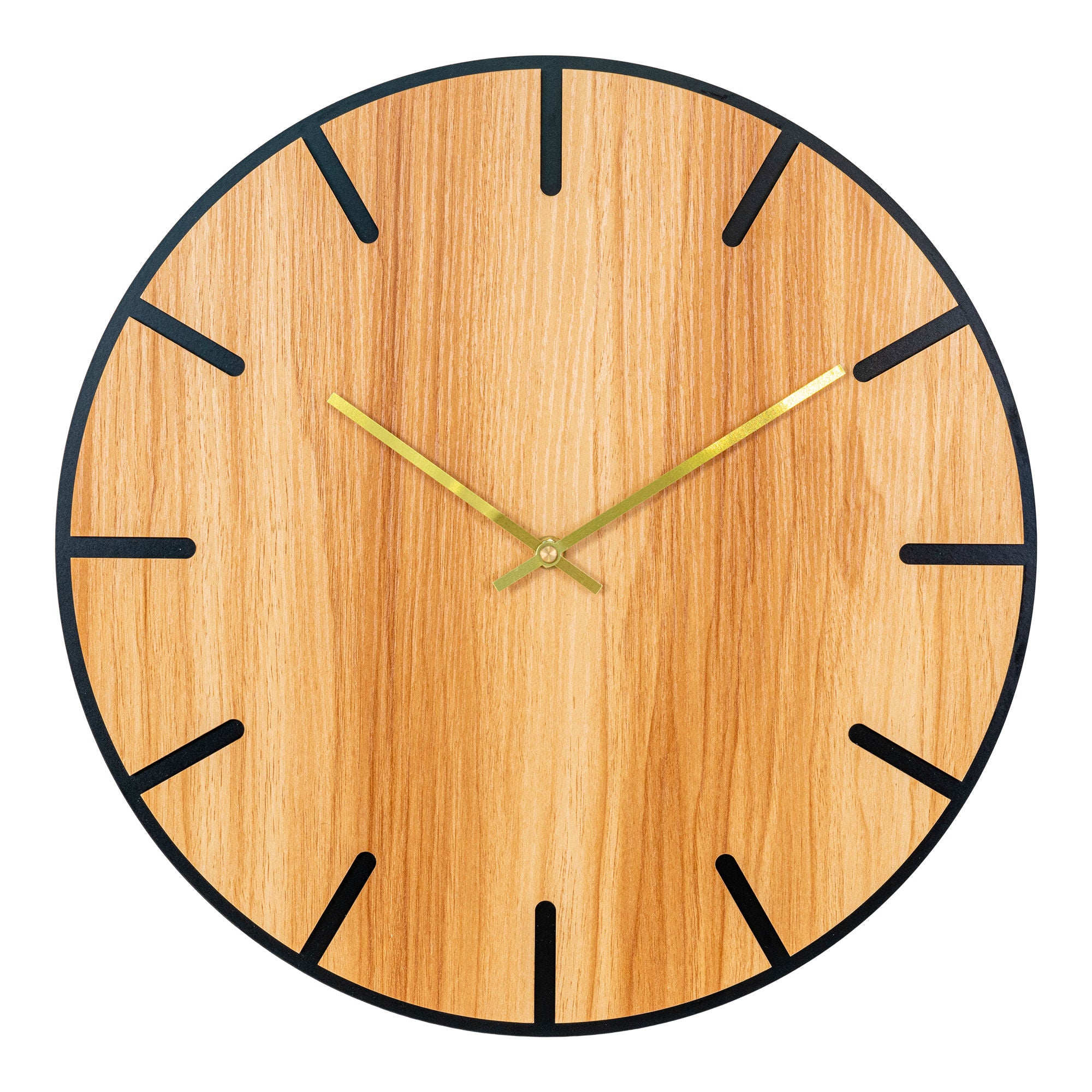 Menton wall clock - wall clock in MDF, wooden structure, round, Ø40 cm