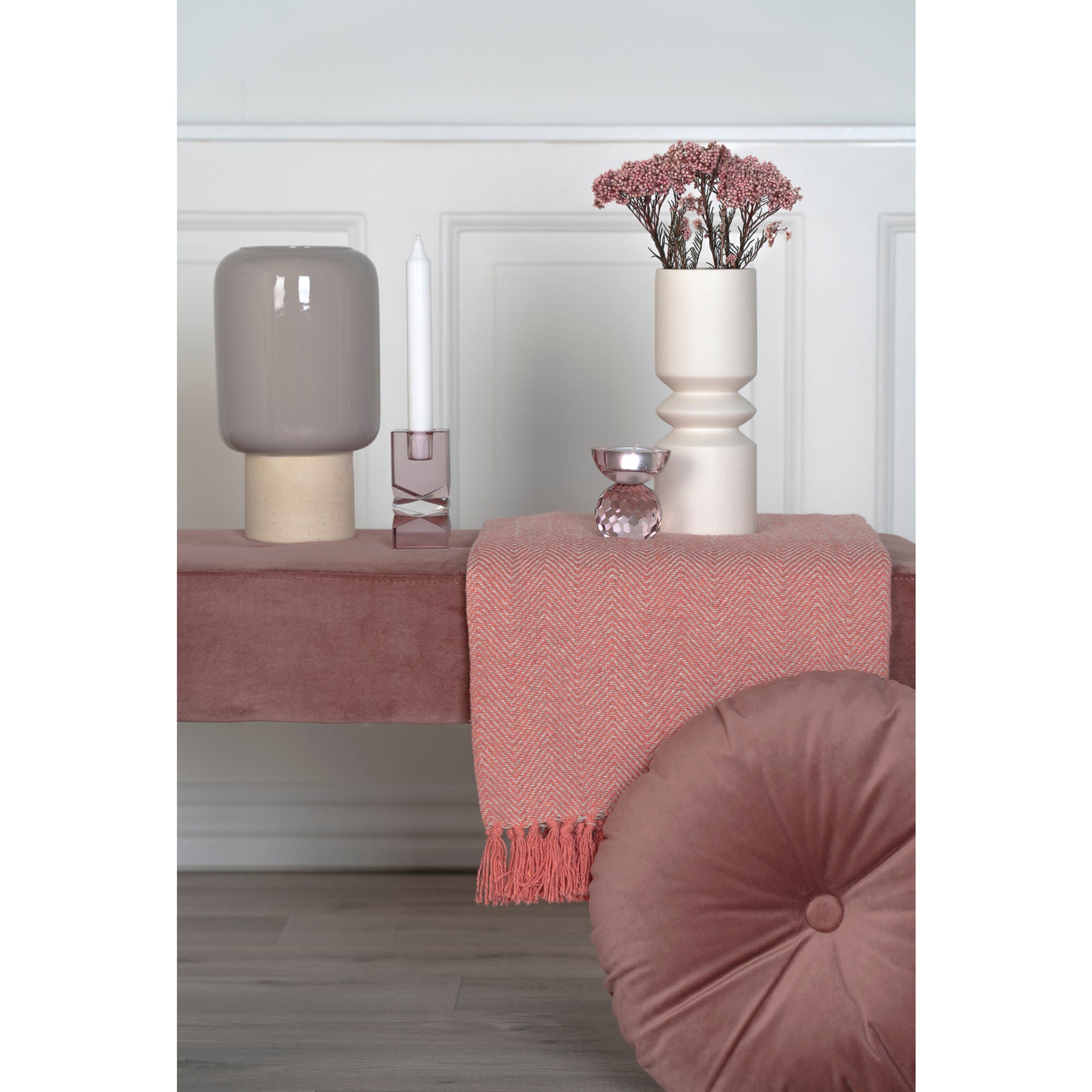 Vase - vase in ceramics, gray, Ø15x27 cm