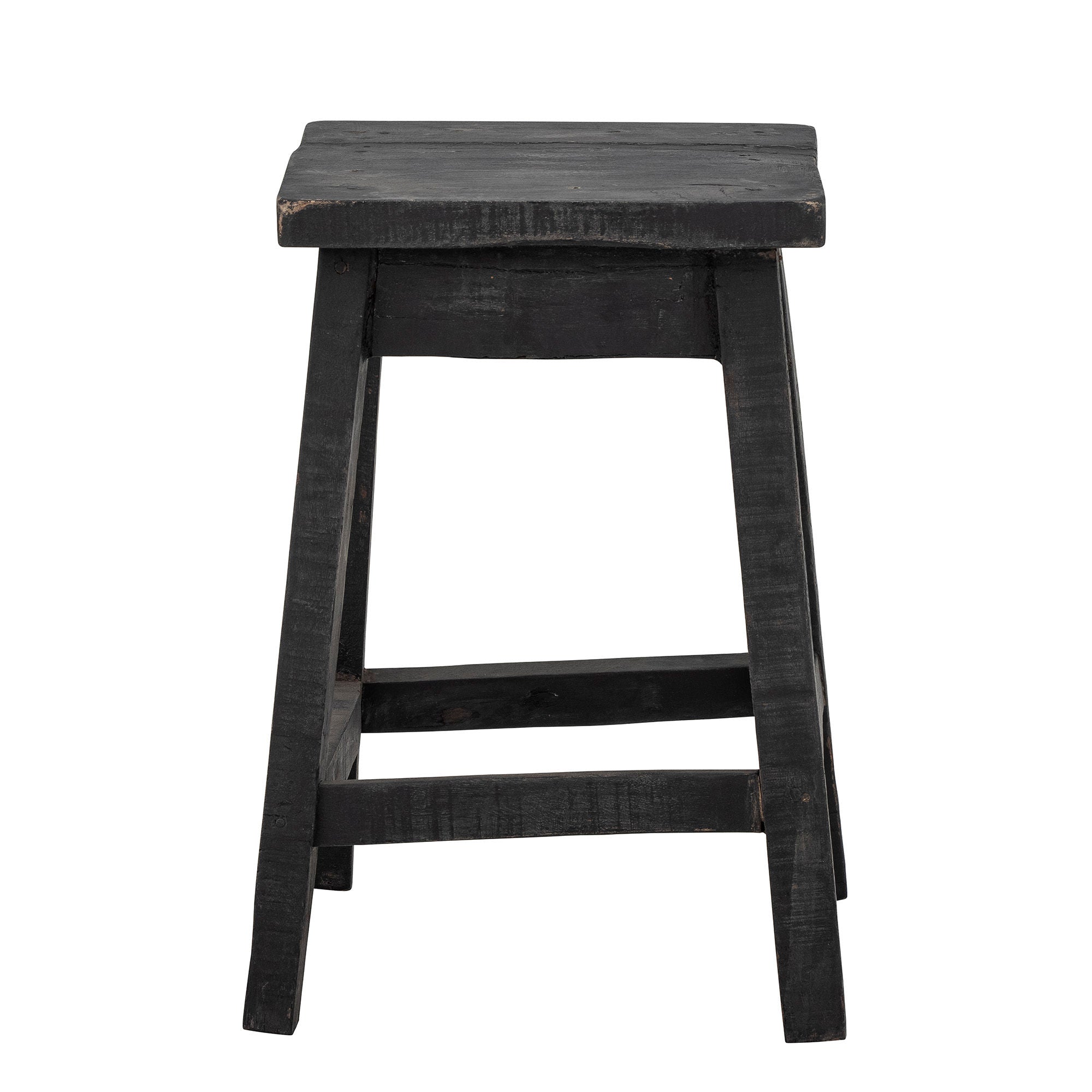 Bloomingville Lynge Stool, Black, Recycled wood