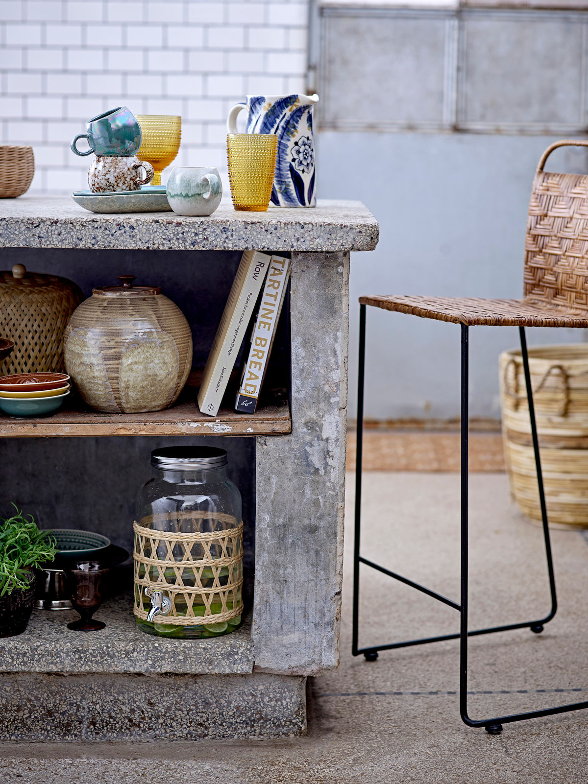Bloomingville Manna Krukke m/Hane, Natur, Glas - Bloomingville - DesignGaragen.dk