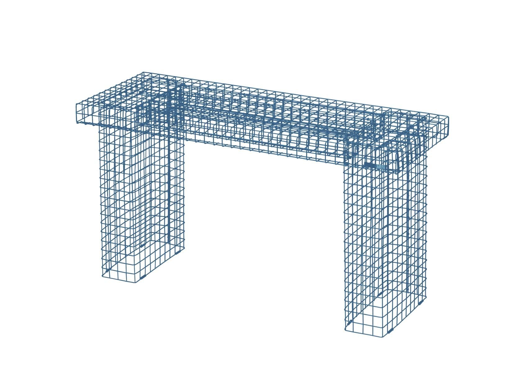 Kalager Design Wire Bench, Pastel Blue