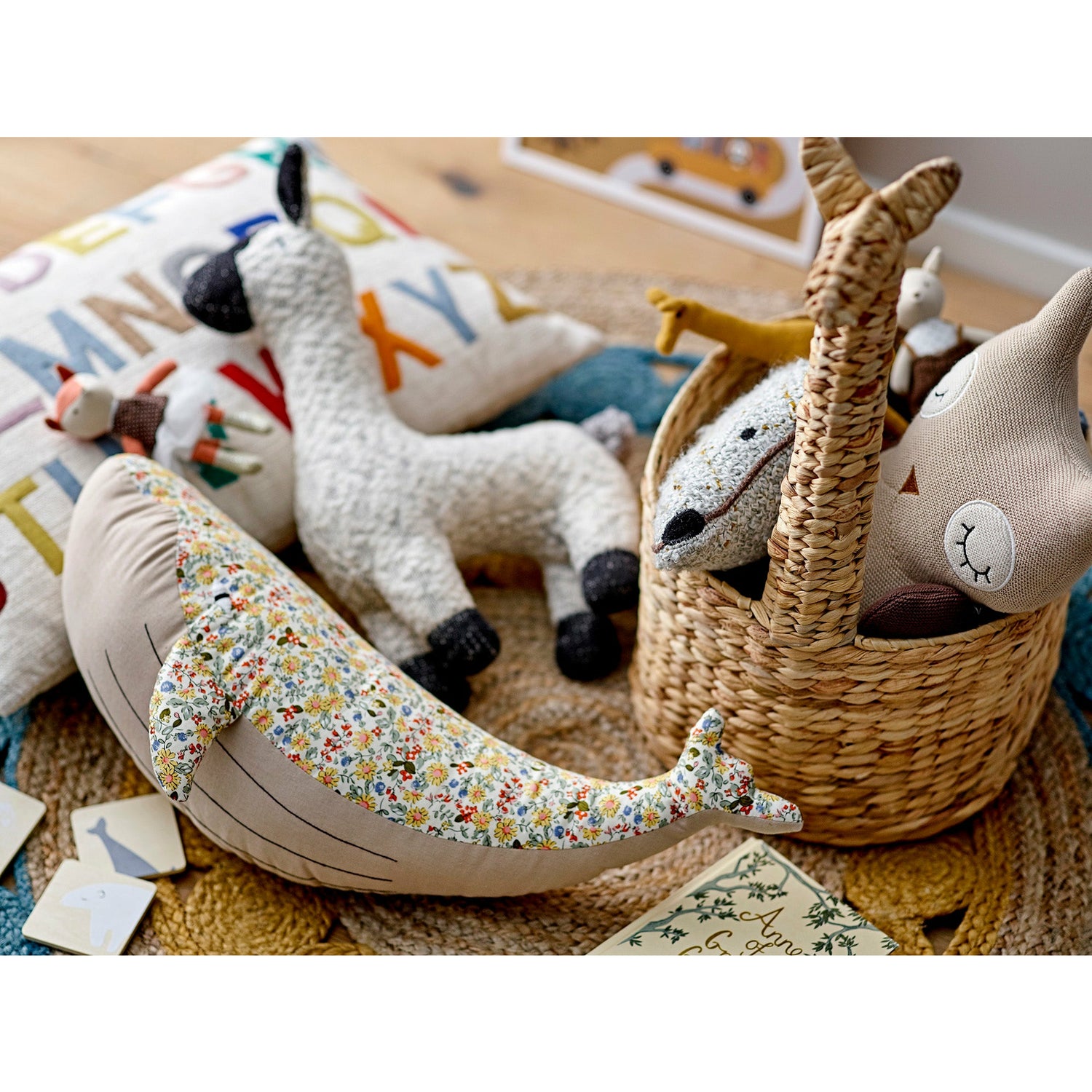 Lexi Pude, Natur, Bomuld - L60xW40 cm - BLOOMINGVILLE MINI - DesignGaragen.dk