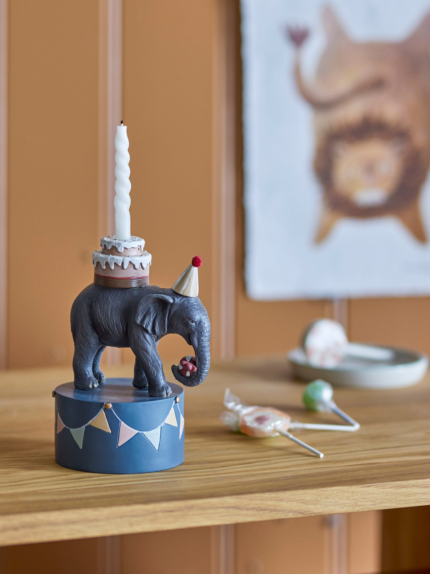 BLOOMINGVILLE MINI - Flor Lysestage, Grå, Polyresin - BLOOMINGVILLE MINI - DesignGaragen.dk