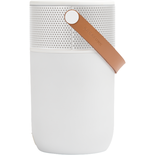 KreaFunk - aGlow Bluetooth Speaker - White/White Grill