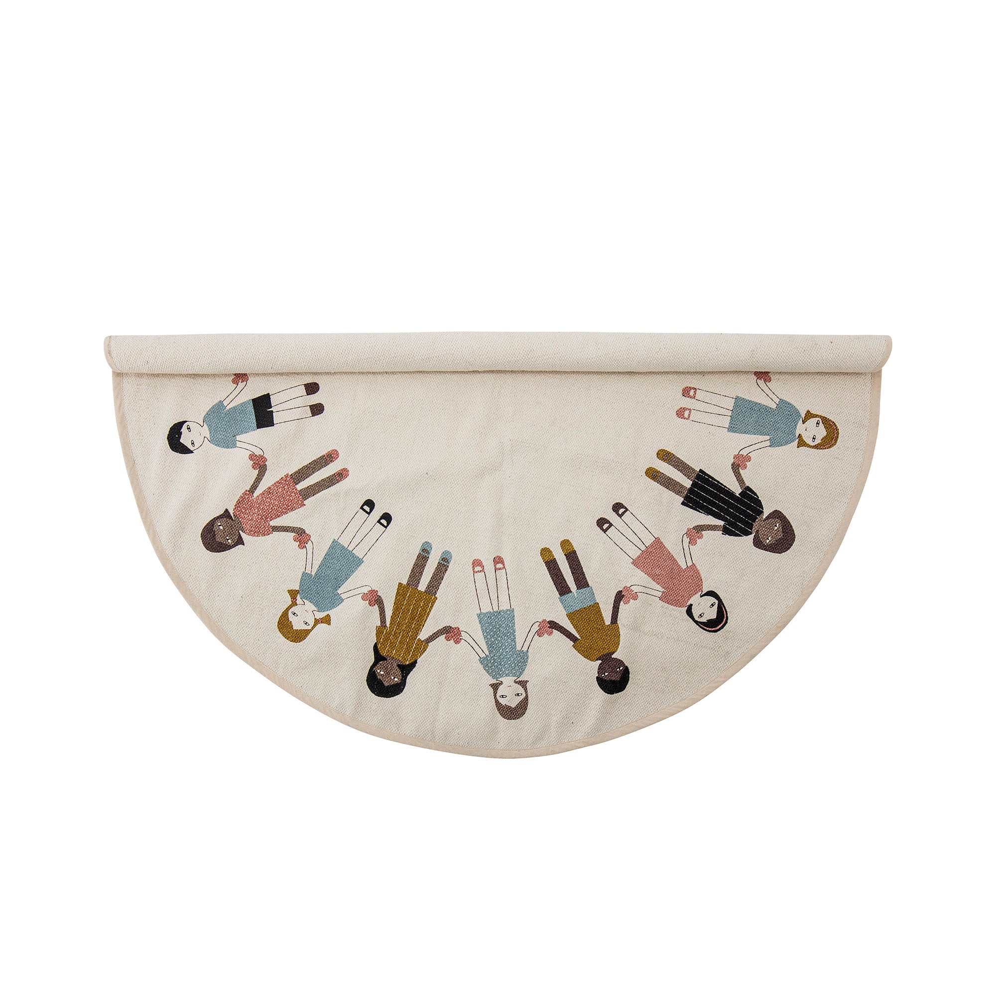 Friends Tæppe, Natur, Bomuld - D130 cm - BLOOMINGVILLE MINI - DesignGaragen.dk