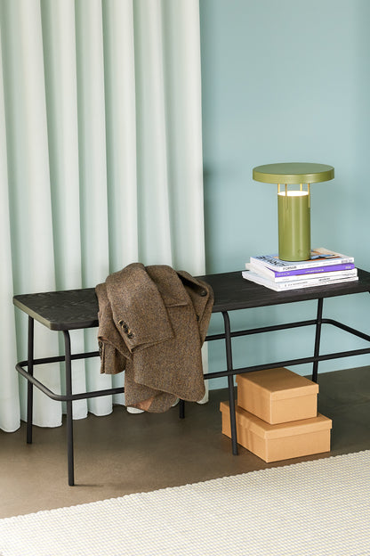 Ash bench black - 110x39xh46cm
