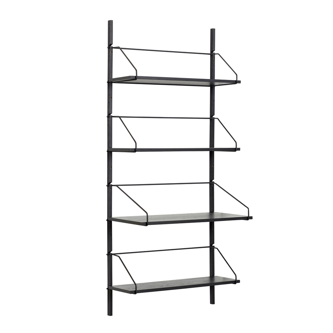 Norm Wall Row 4 Shelves Black - 80xH180cm