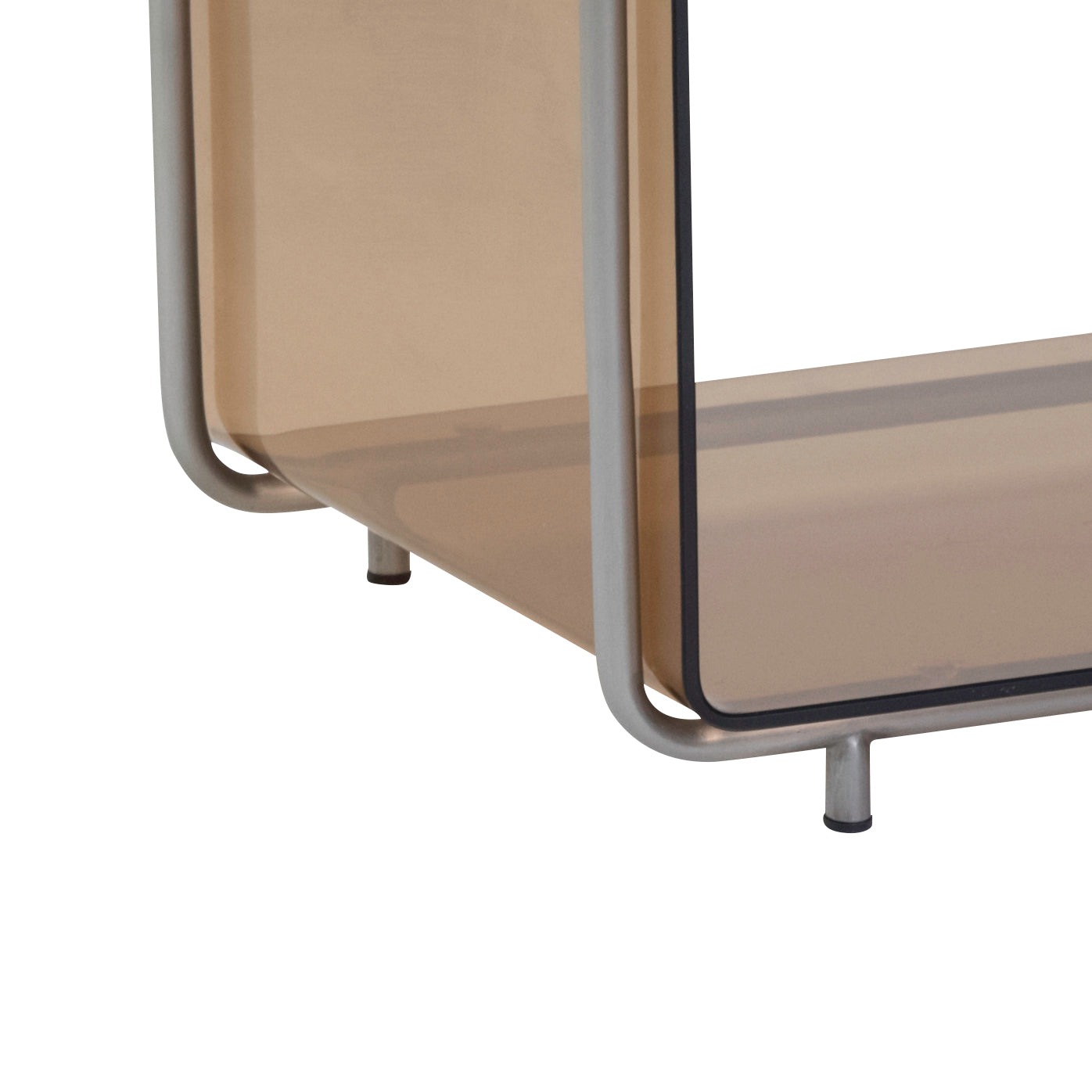 Echo magazine holder brown/nickel - 46x34xh43cm