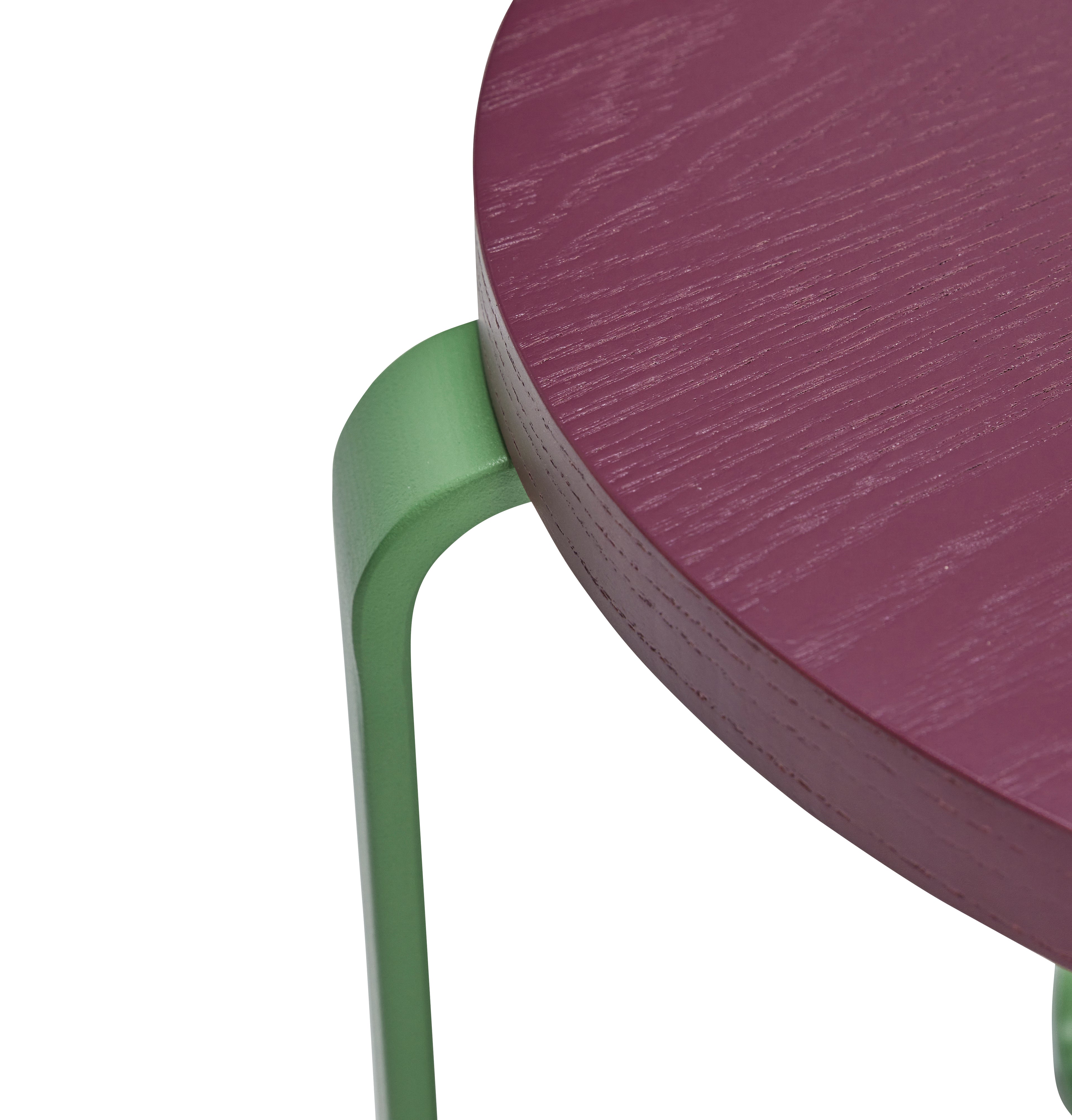 Smile Stool Burgundy/Green - ø46xh46.5cm