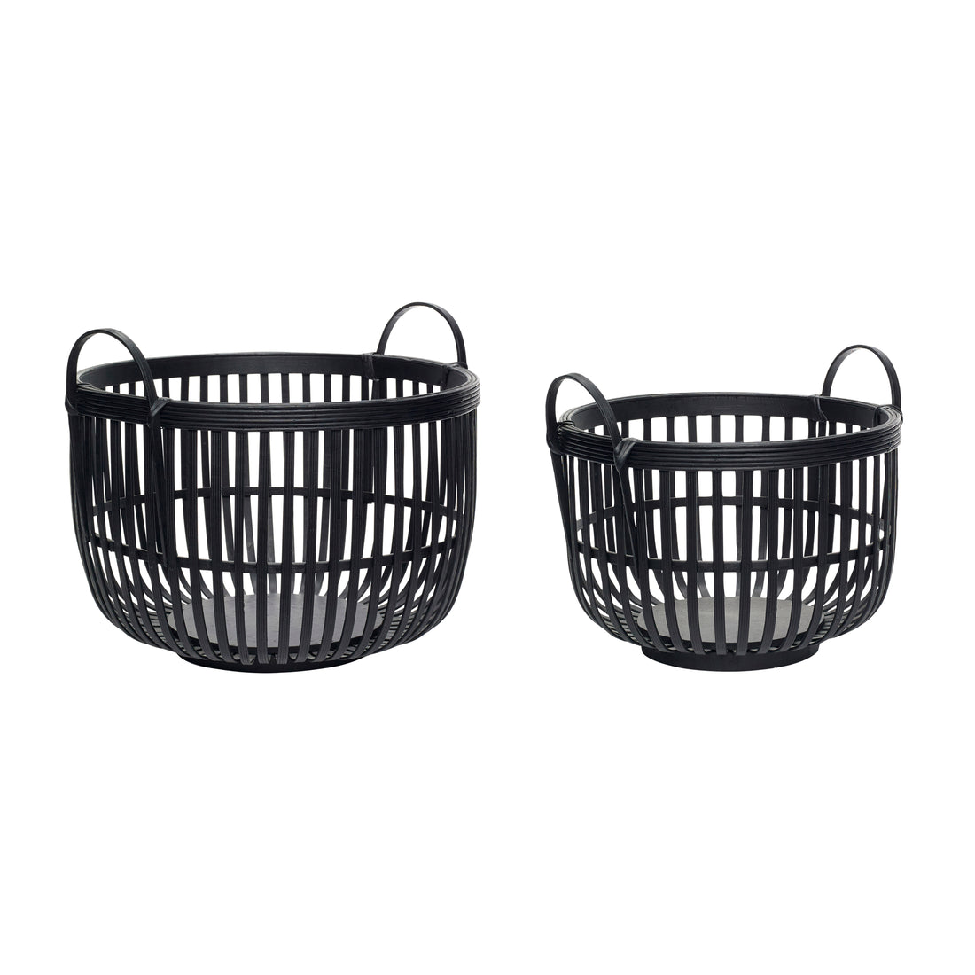Alchemy Basket Black (set of 2) - ø30xh21, ø37xh26cm