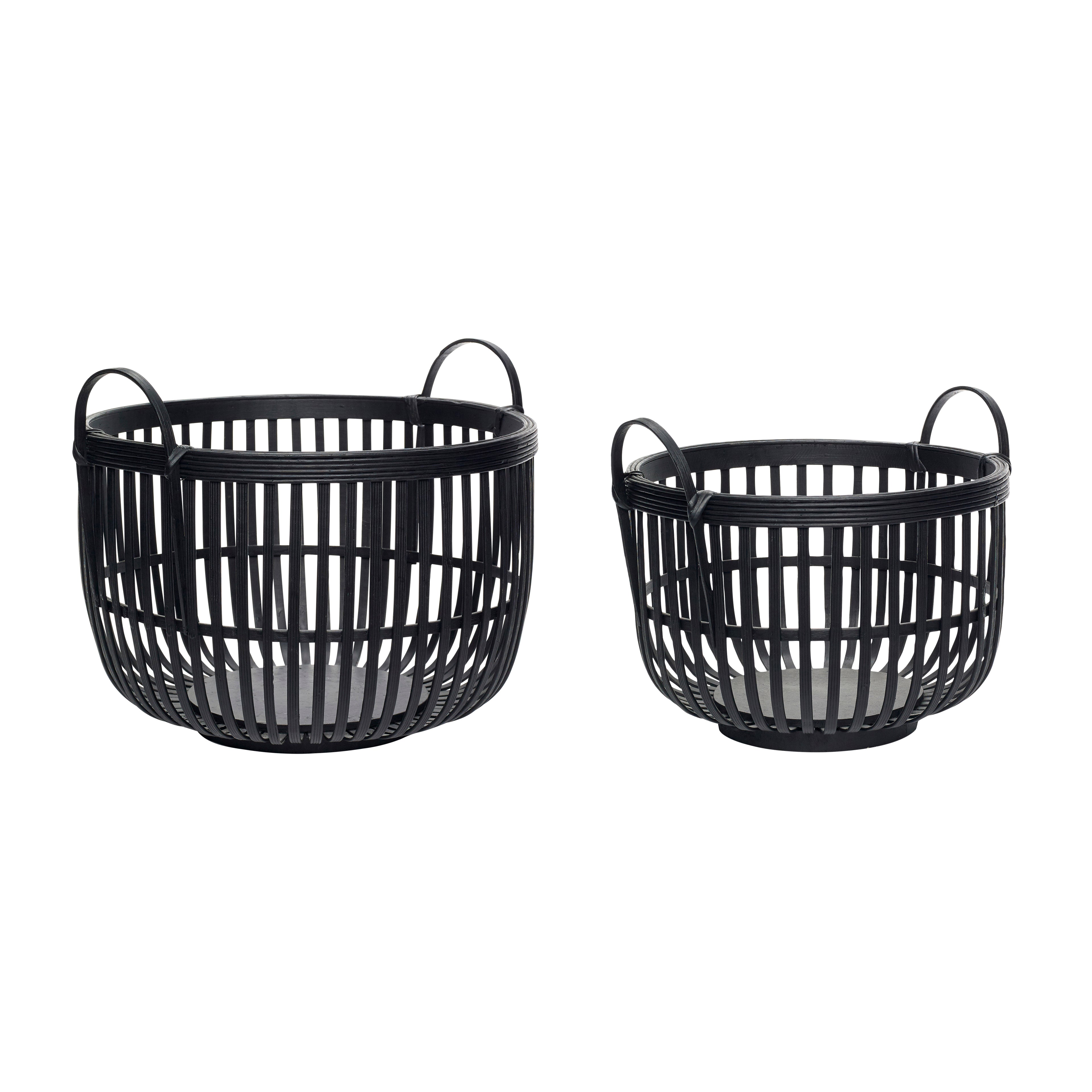 Alchemy Basket Black (set of 2) - ø30xh21, ø37xh26cm