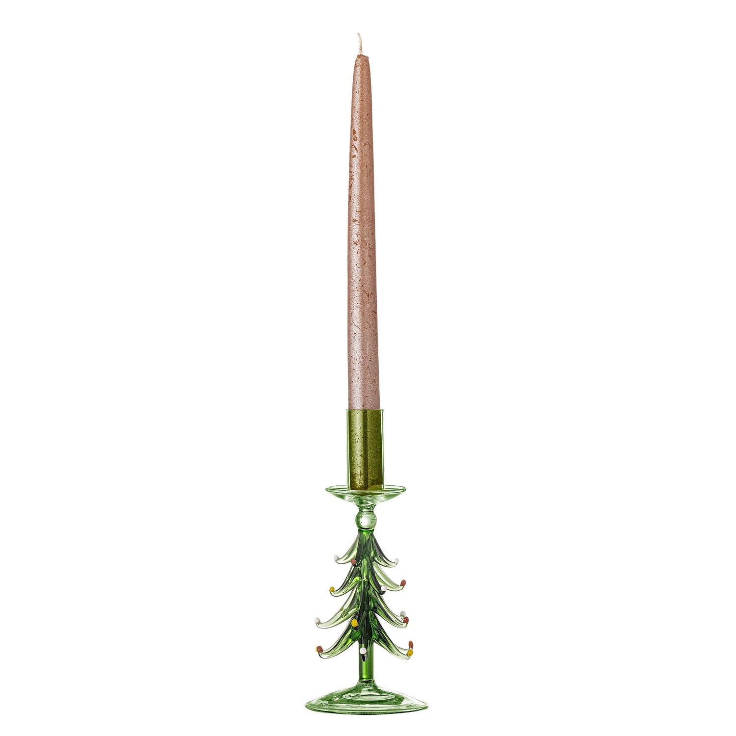 Bloomingville Brant Candlestick, Green, Glass