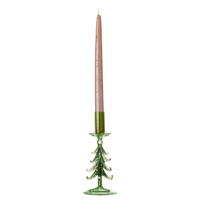 Bloomingville Brant Candlestick, Green, Glass