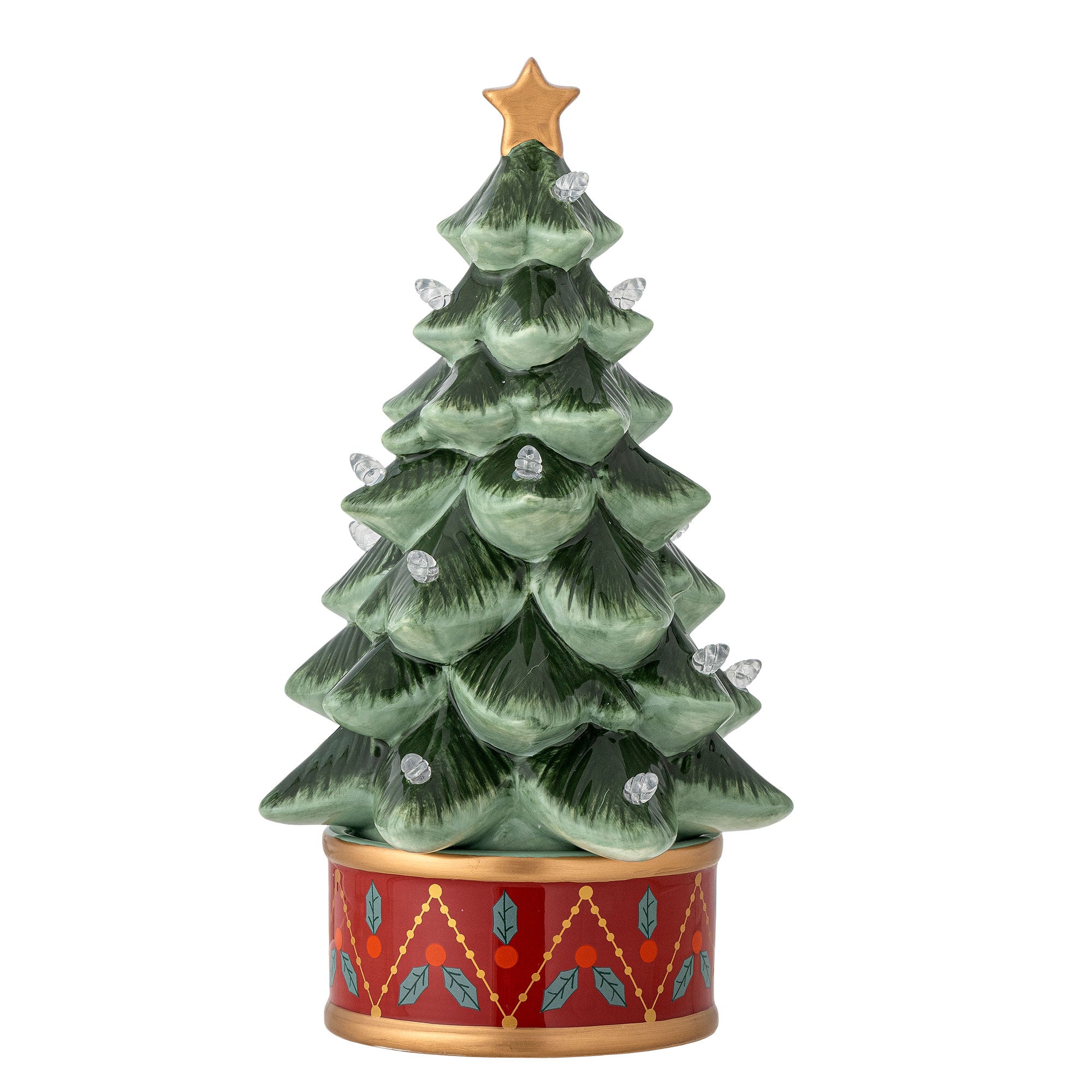Bloomingville Fannie Deko w/light, green, ceramics