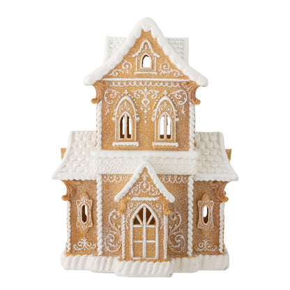 Bloomingville Kevin Deko w/light, brown, polyresin