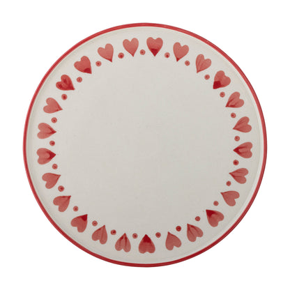 Bloomingville jolly cake dish, red, stoneware