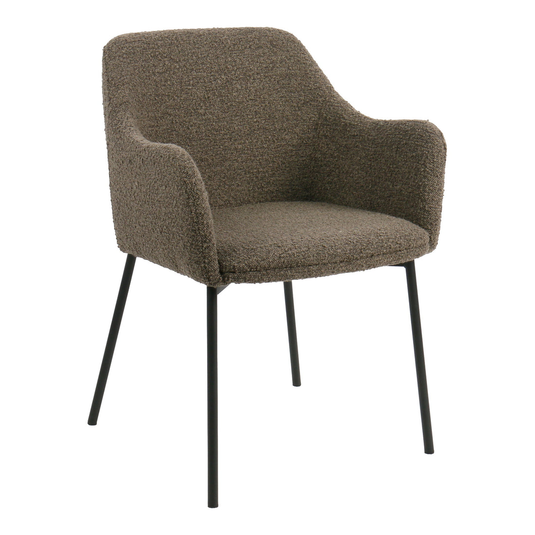 Melilla Dining Table Chair - Dining Table Chair, Bouclé, Brown, Black Ben HN1064