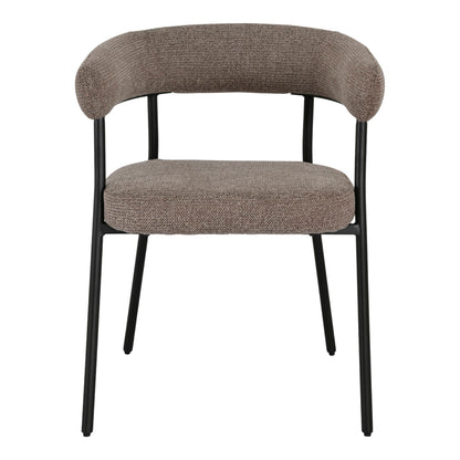 Trivio dining table chair - dining table chair, brown, black legs HN1314