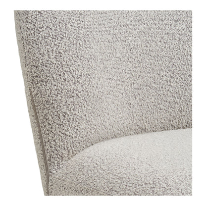 Lana Dining table chair - Dining table chair with swivel foot, bouklé, sand, gray legs HN1267