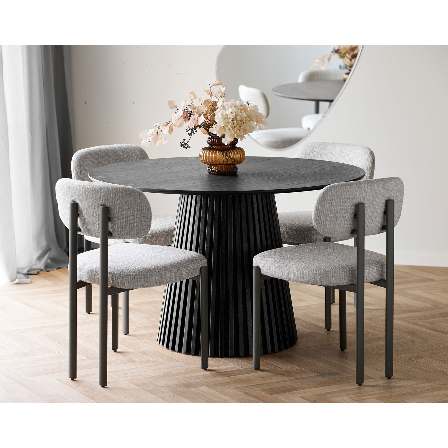 Royan Dining Chair - Dining Table Chair, Light Gray, Gray Ben HN1316