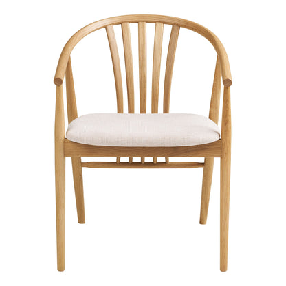 Agustin Dining table chair - Dining table chair, oak with fabric seat, nature/sand HN1286