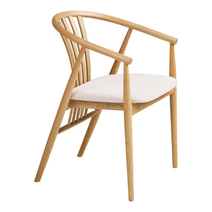 Agustin Dining table chair - Dining table chair, oak with fabric seat, nature/sand HN1286