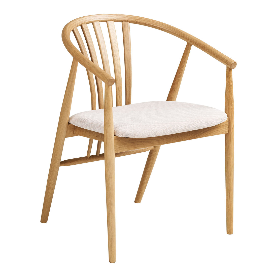 Agustin Dining table chair - Dining table chair, oak with fabric seat, nature/sand HN1286