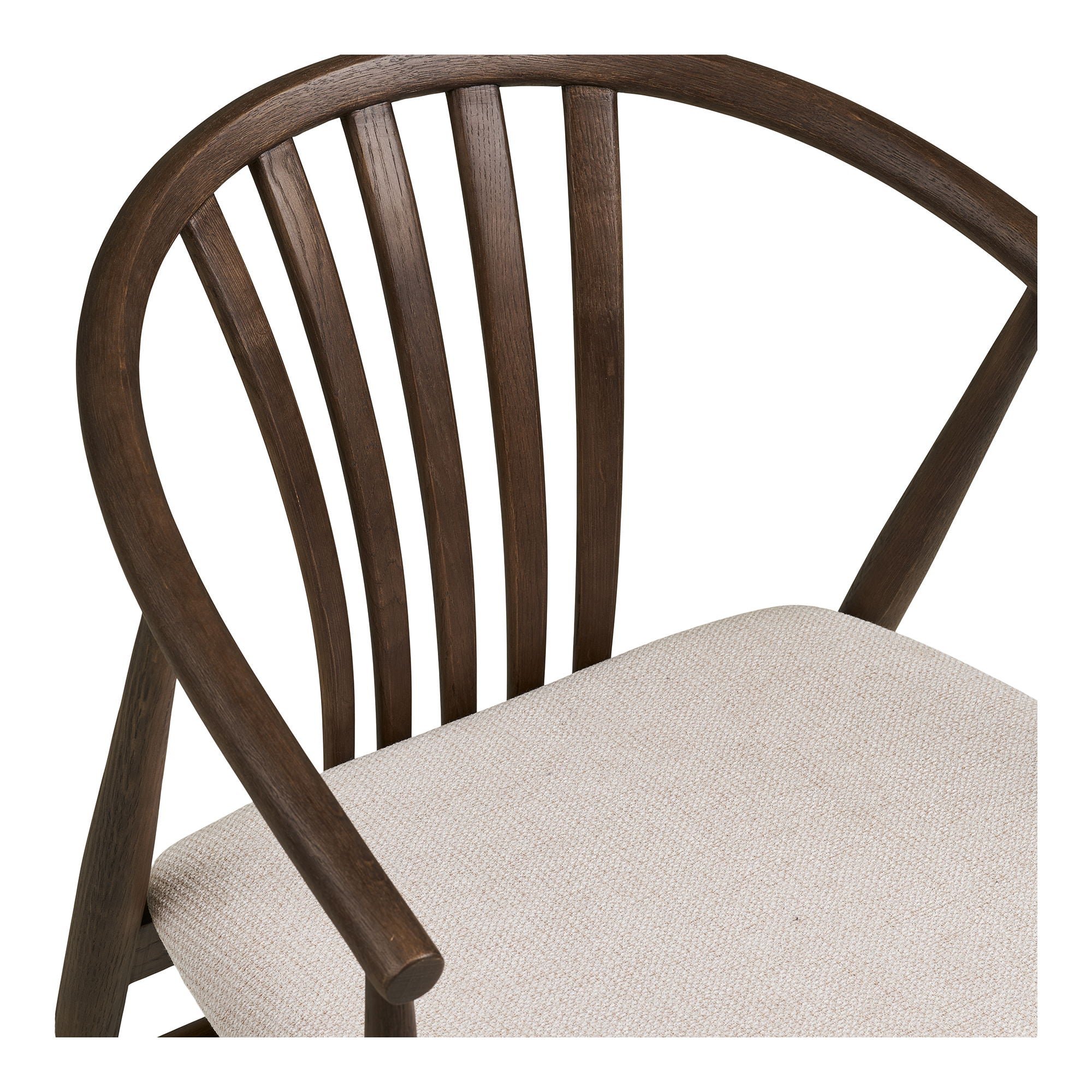 Agustin Dining table chair - Dining table chair, oak with fabric seat, smoked/sand HN1286
