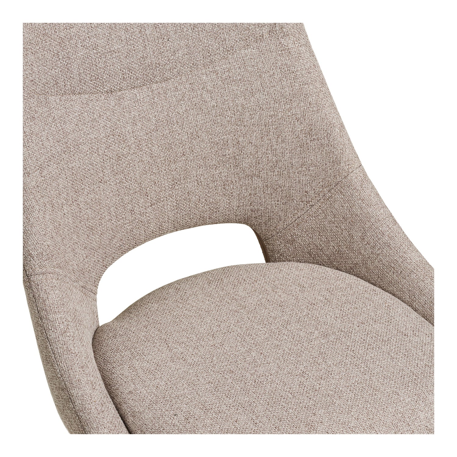 Dokka Dining table chair - Dining table chair with swivel foot, sand, black legs HN1088