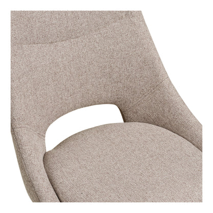 Dokka Dining table chair - Dining table chair with swivel foot, sand, black legs HN1088