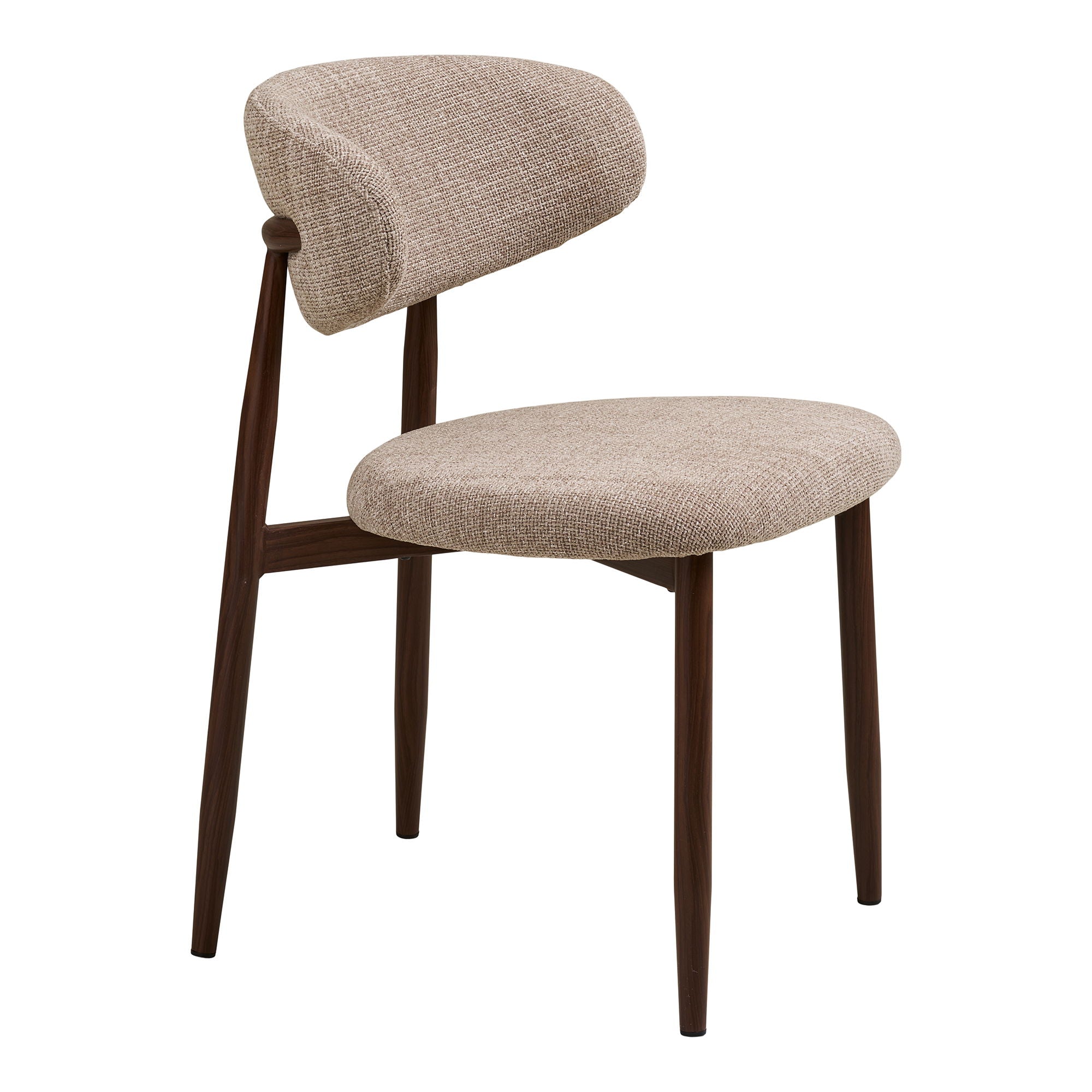 Levanto Dining Table Chair - Dining Table Chair, Sand, Wooden Look Leg, Walnut HN1302