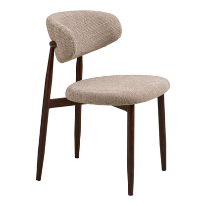 Levanto Dining Table Chair - Dining Table Chair, Sand, Wooden Look Leg, Walnut HN1302