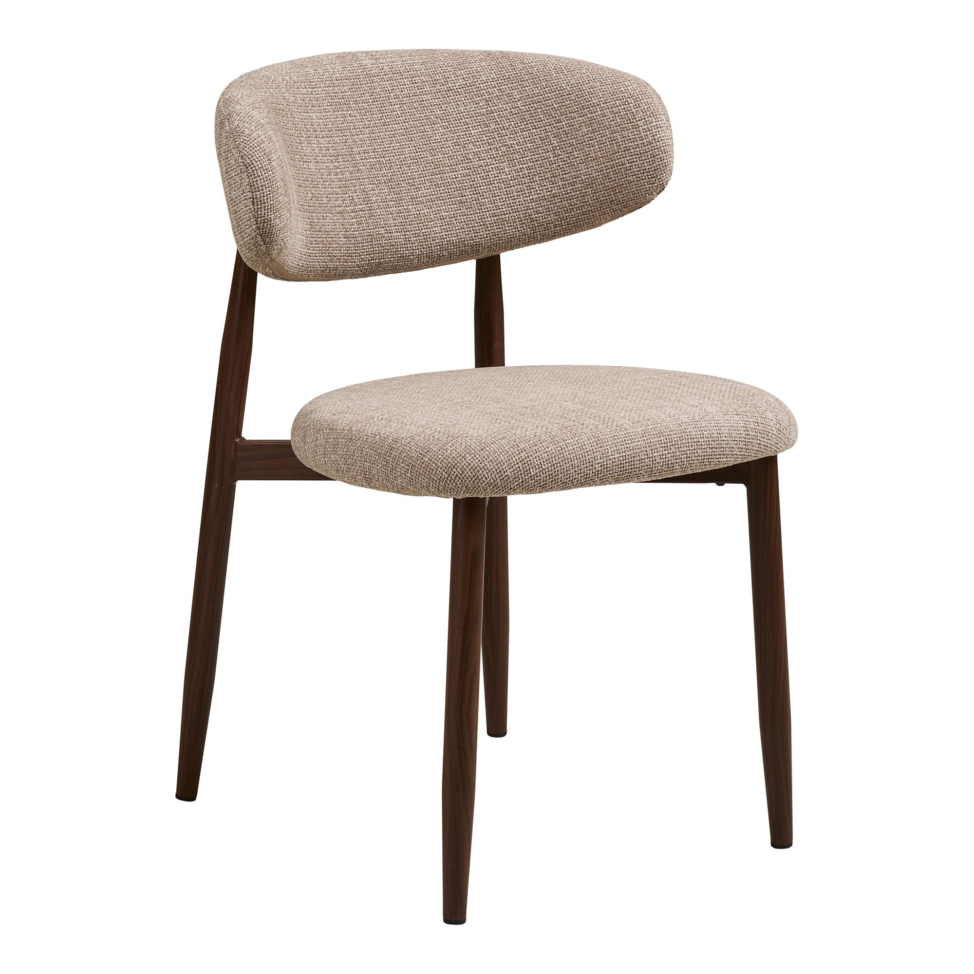 Levanto Dining Table Chair - Dining Table Chair, Sand, Wooden Look Leg, Walnut HN1302