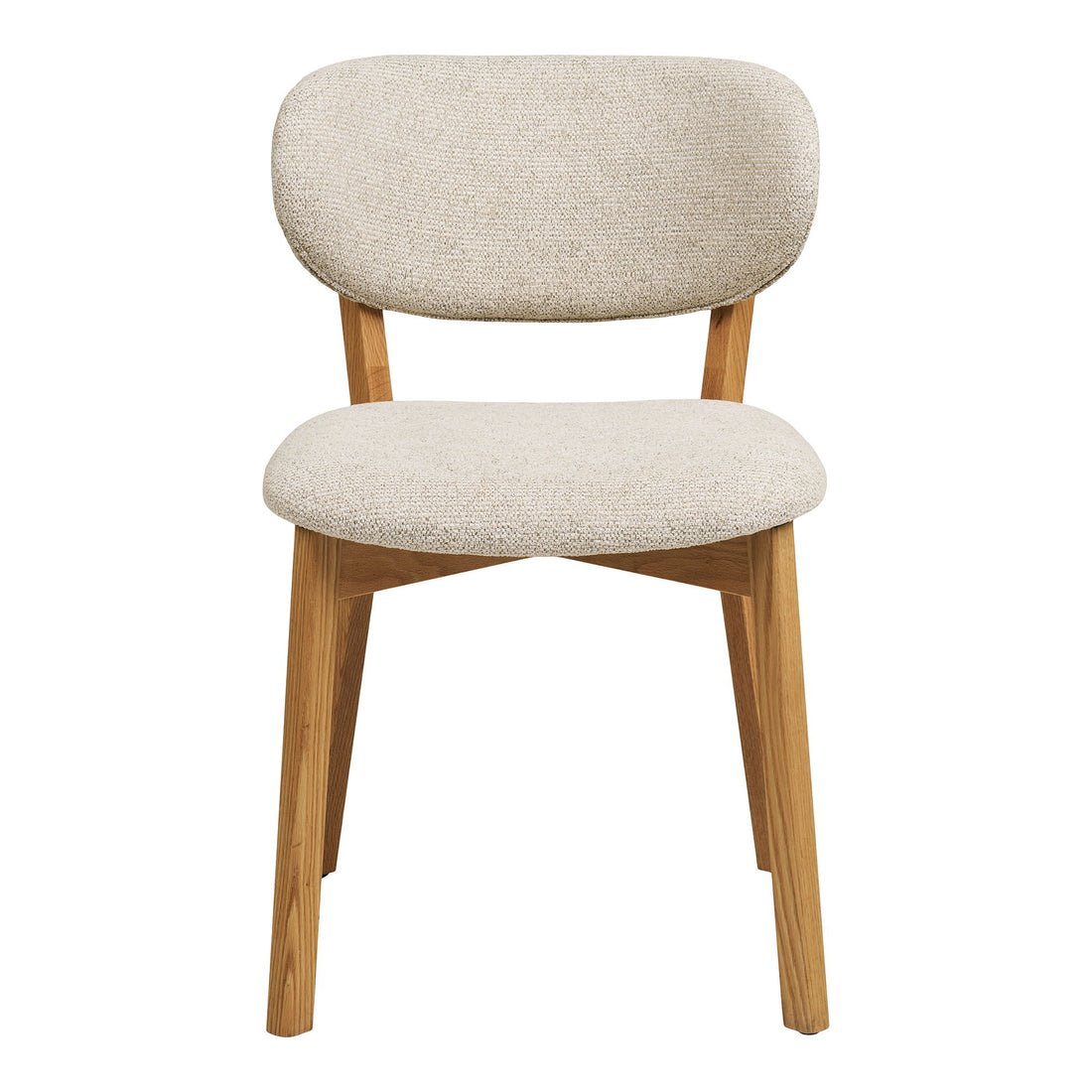 Dunkirk Dining chair - Dining chair, oak with fabric seat, beige HN1318