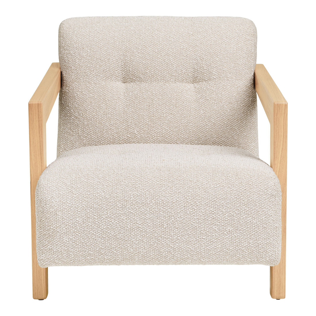 Caracas Lounge chair - Lounge chair with armrests, oak, beige HN1321