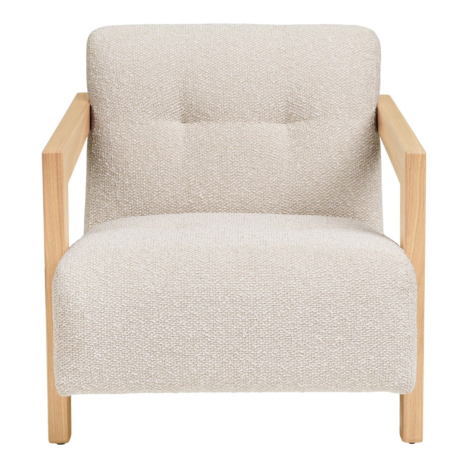 Caracas lounge chair - lounge chair with armrests, oak, beige HN1321